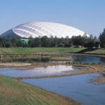 Kumagaya Dome in Kumagaya Sports & Culture Park (Outer appearance)